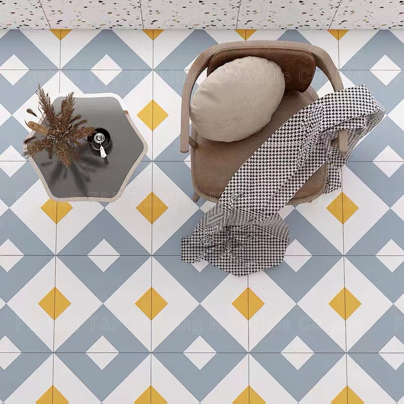 Telha decorativa rústica da flor da porcelana para o assoalho e a parede do banheiro do quarto da cozinha