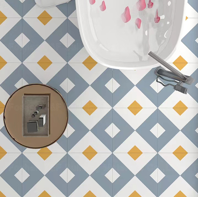Telha decorativa rústica da flor da porcelana para o assoalho e a parede do banheiro do quarto da cozinha