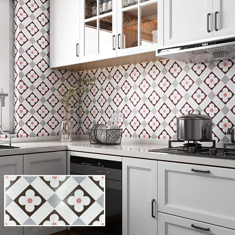30x30 vitrificou telhas de assoalho quadradas pequenas do balcão da flor do mosaico do estilo nórdico dos azulejos