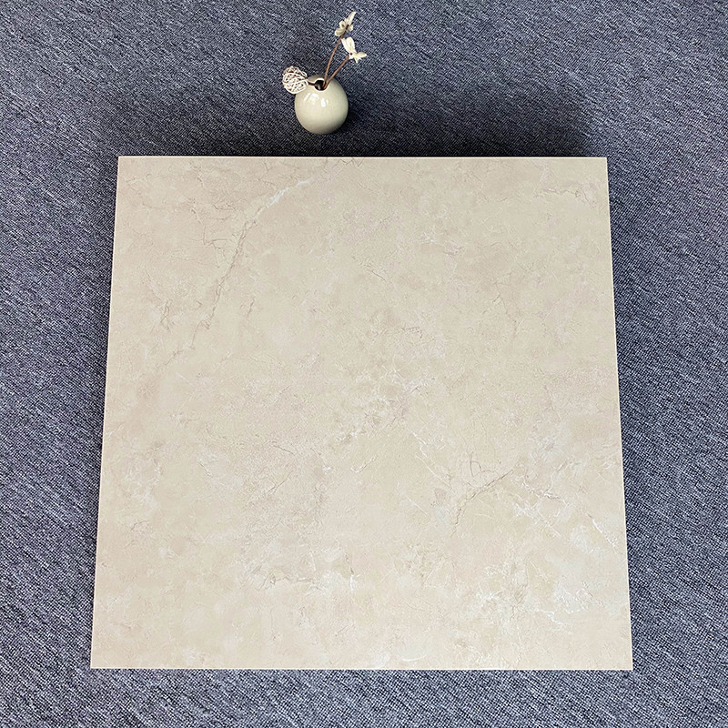 Azulejos de piso de porcelana com acabamento em mármore brilhante amarelo claro para interiores