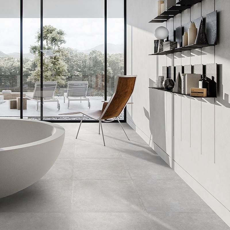 A porcelana vitrificada anti deslizamento telha telhas de assoalho do cimento de 600x600mm para a cozinha/banheiro