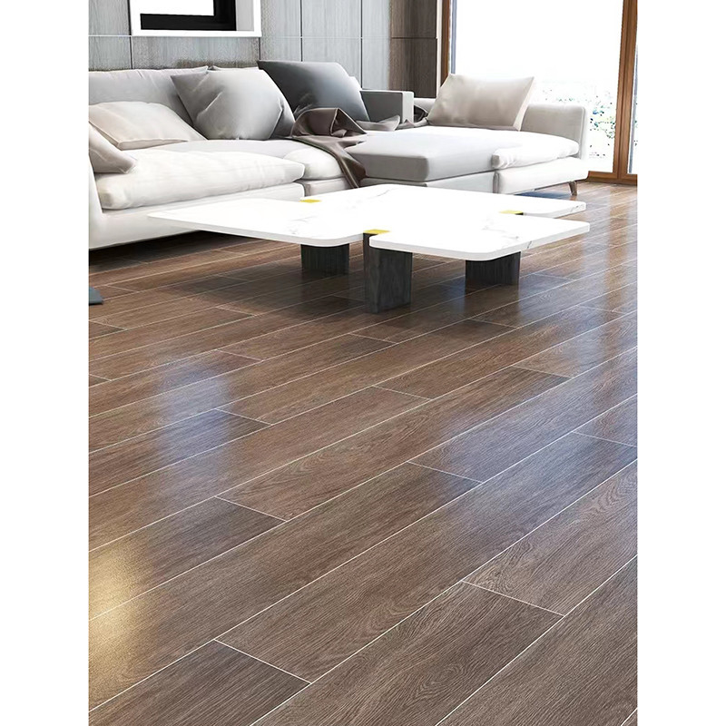 Matt Wood Grain Porcelain Tile vitrificado 200x1200mm Brown Grey Indoor Wooden Look Antique