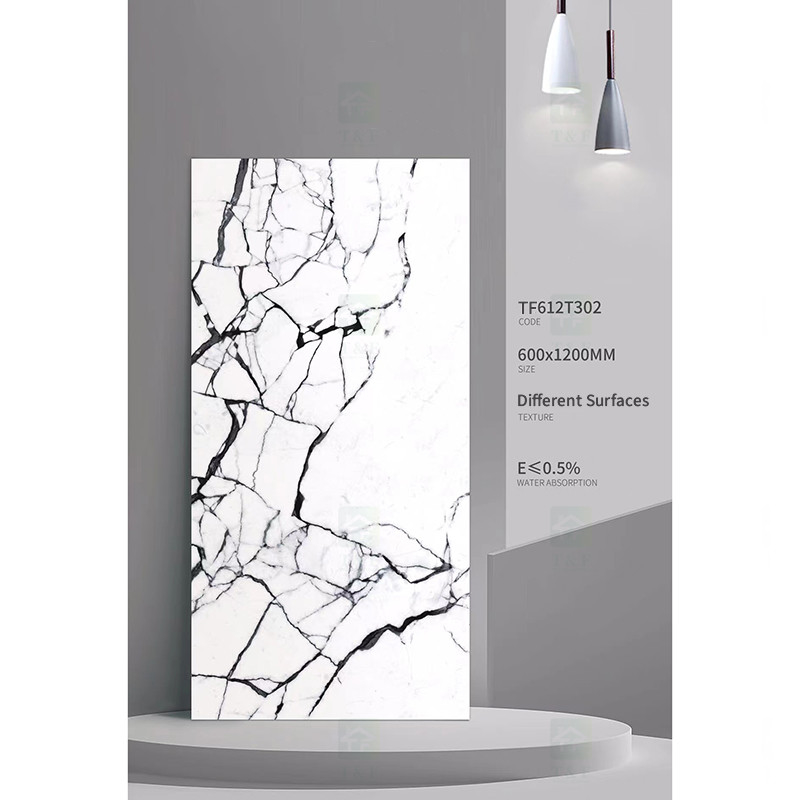 Telhas rústicas da porcelana de pedra luxuosa do olhar de 600x1200 Matt Glazed Porcelain Tiles Marble