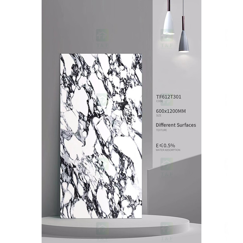 Telhas rústicas da porcelana de pedra luxuosa do olhar de 600x1200 Matt Glazed Porcelain Tiles Marble