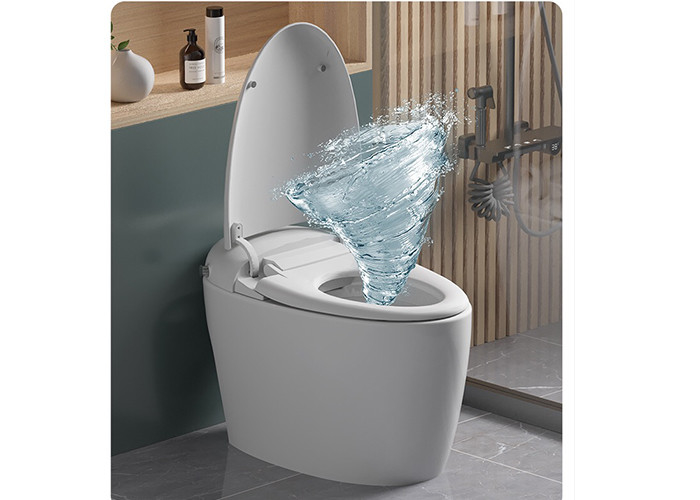 Do bidê nivelado automático elétrico luxuoso do Wc do sensor do banheiro de HOMIXE assoalho cerâmico uma parte