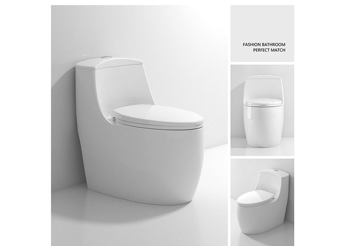 Branco vitrificado um mercadoria sanitário cerâmico da bacia de toalete S da parte da armadilha nivelada dupla do Wc