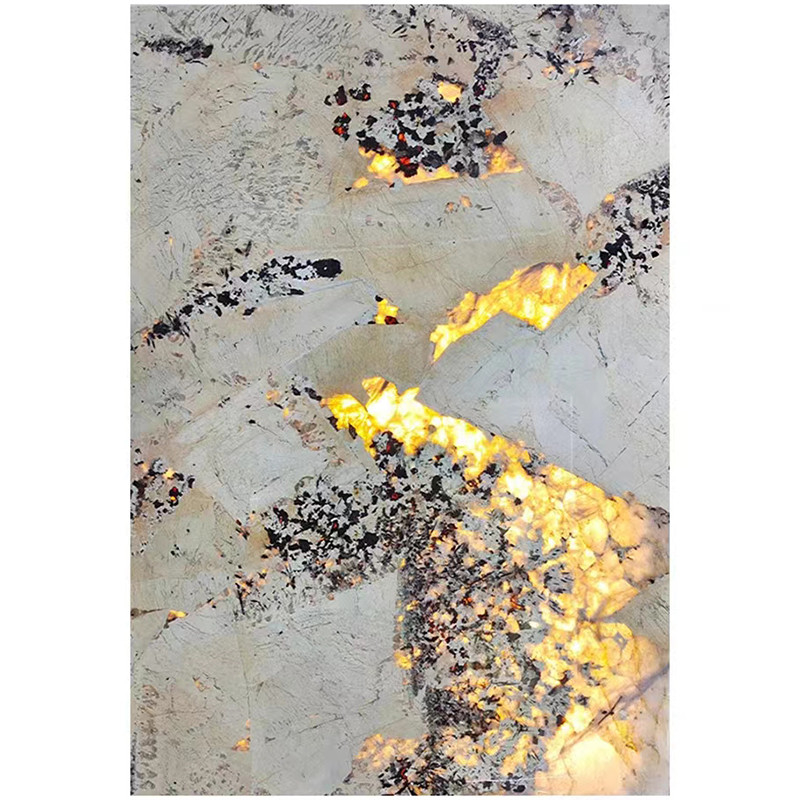 Pedra retroiluminada brasileira Pandora Crystal White Onyx Marble Slab de Patagoina translúcida