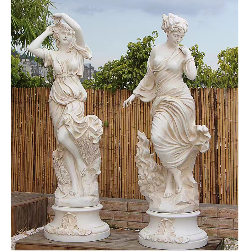 Vida exterior da senhora Marble Stone Sculpture da decoração do jardim - tamanho