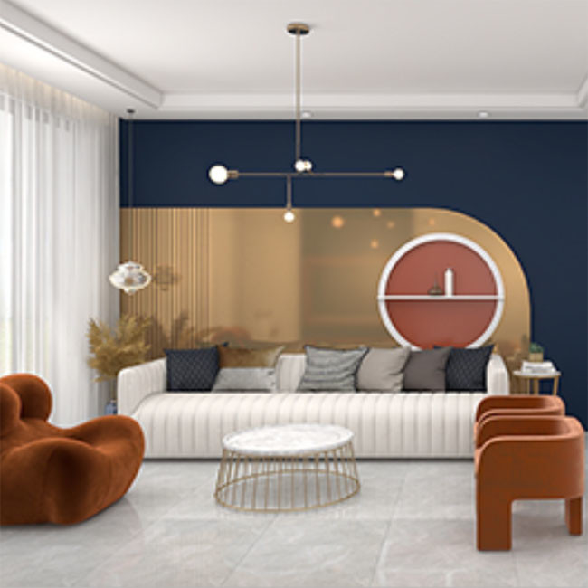 Telhas de assoalho lustrosas altas da porcelana de Gray Nature Texture Glazed Polished 600*600mm