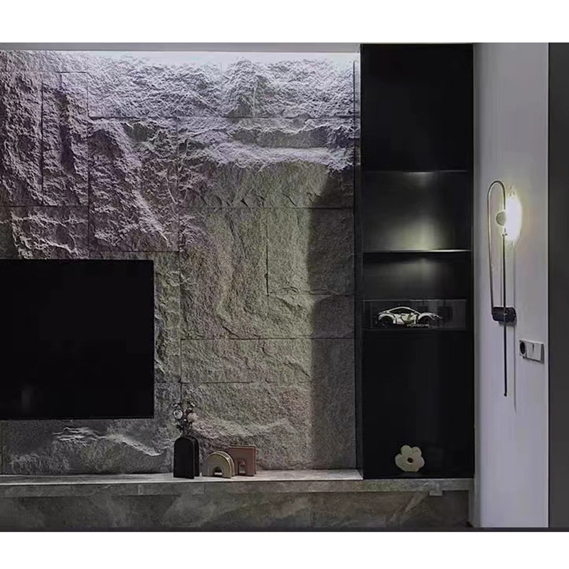 O falso do plutônio cultiva os painéis de pedra do revestimento exterior interno artificial da parede 3D do poliuretano