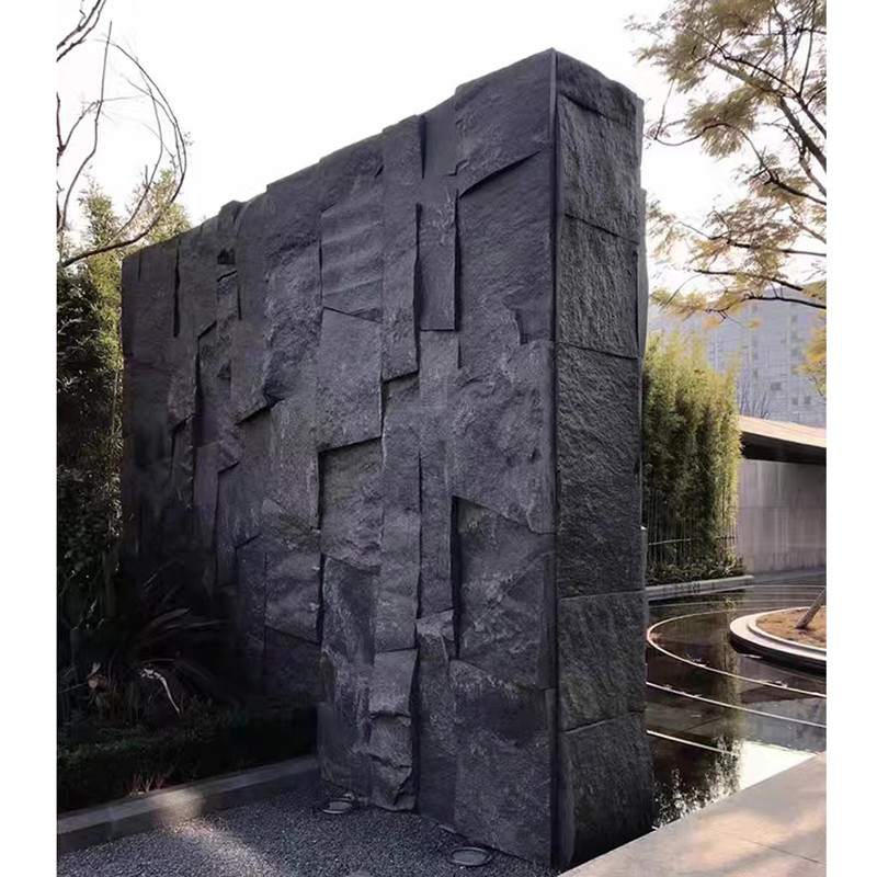 O falso do plutônio cultiva os painéis de pedra do revestimento exterior interno artificial da parede 3D do poliuretano