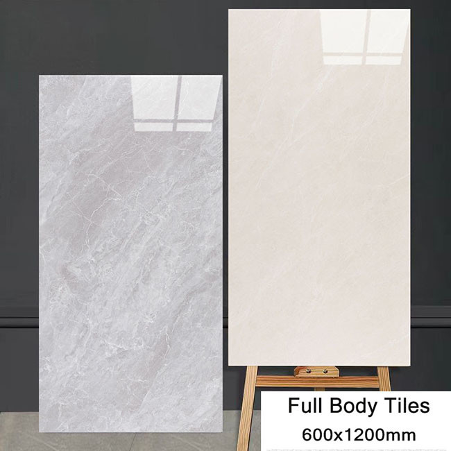 Lustroso alto vitrificado telha telhas de Gray Color Natural Texture Porcelain 600*1200mm