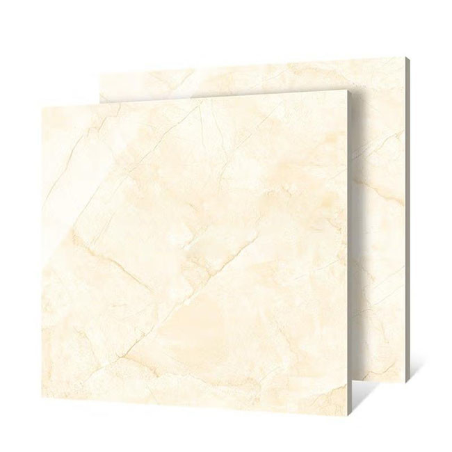 Claro - amarelo lustrado vitrificado telha o mármore do assoalho da parede da porcelana telha o anti deslizamento 600*600mm