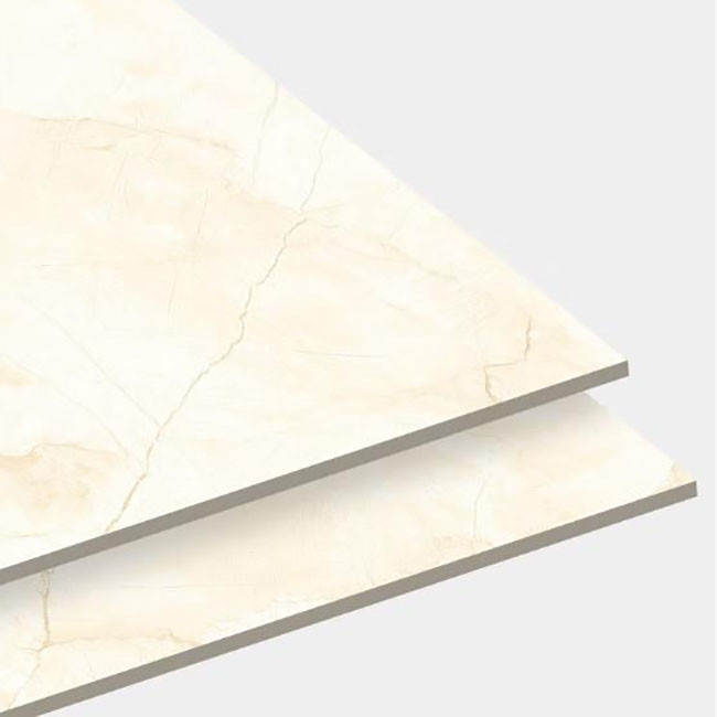 Claro - amarelo lustrado vitrificado telha o mármore do assoalho da parede da porcelana telha o anti deslizamento 600*600mm