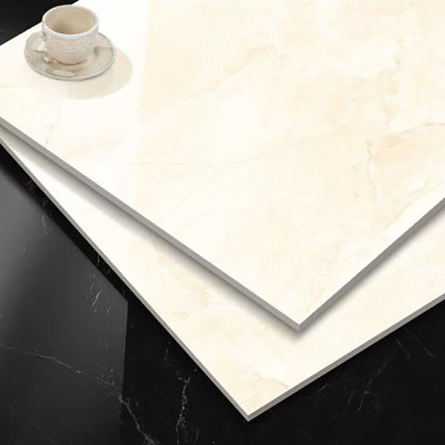 Claro - amarelo lustrado vitrificado telha o mármore do assoalho da parede da porcelana telha o anti deslizamento 600*600mm