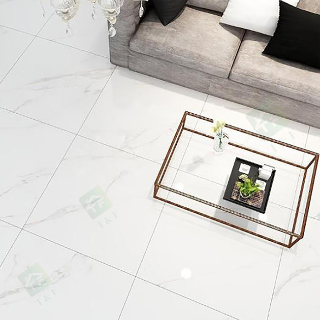 a sala de visitas de 600*600mm vitrificou azulejos que o mármore branco super com veia de Glod vitrificou lustrado