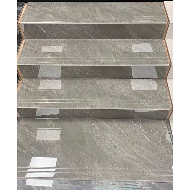 a porcelana de mármore do olhar de 1200*470mm telha corpo completo telhas vitrificadas lustradas da etapa da escada do assoalho