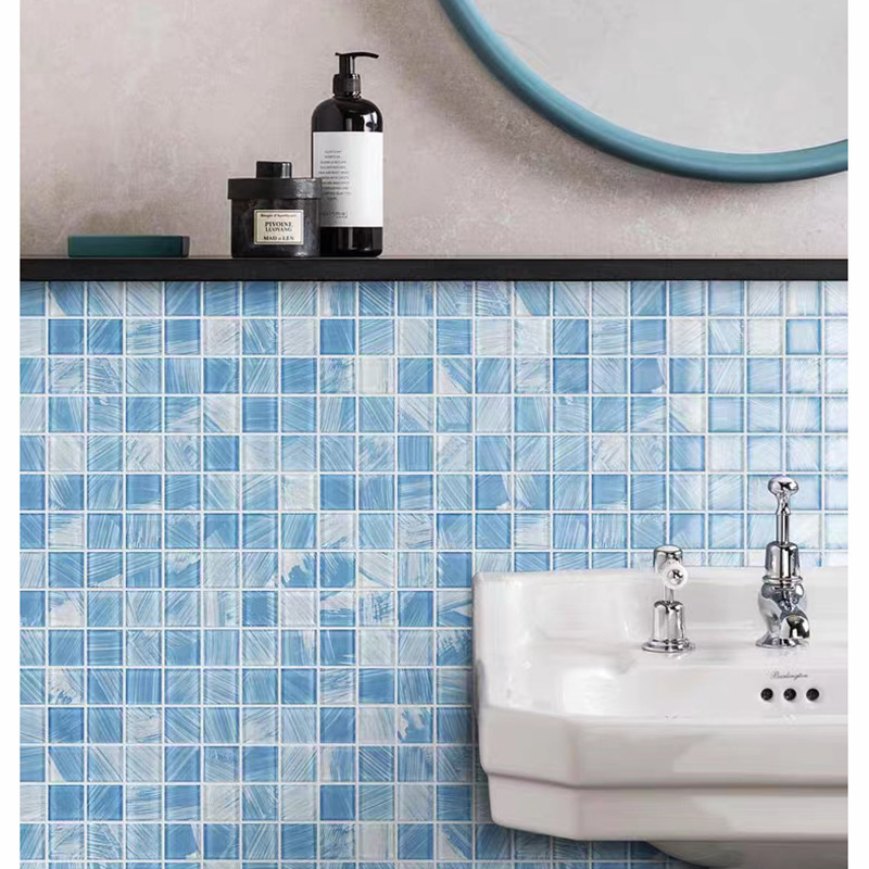 300x300mm mosaico de vidro de cristal telhas para varanda cozinha banheiro parede piscina telhas
