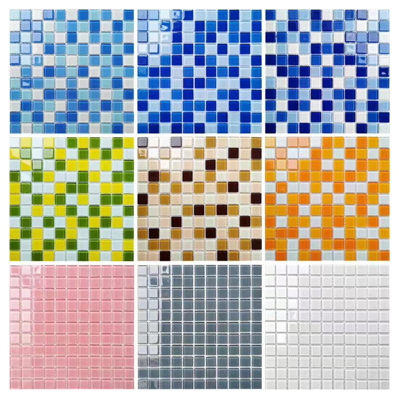 300x300mm mosaico de vidro de cristal para banheiro piscina cozinha backsplash
