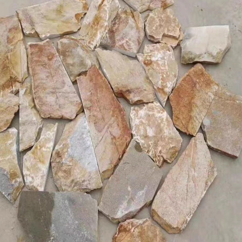 Pedras de mármore natural 3D Random Slate enferrujado em malha Flagstone Pavimentadores de jardim exterior Pavimentadores de parede