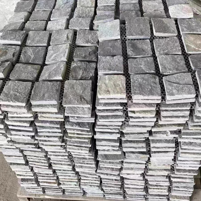 Pedras de mármore natural 3D Random Slate enferrujado em malha Flagstone Pavimentadores de jardim exterior Pavimentadores de parede