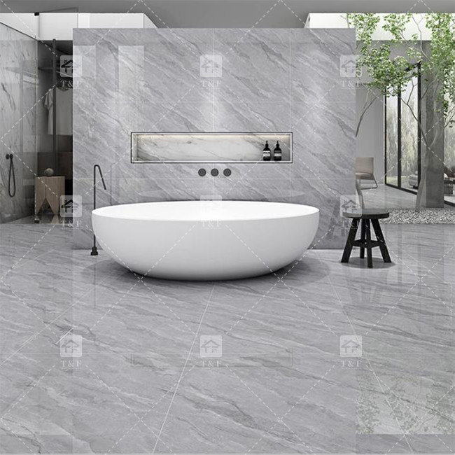 Luxo Full Body Marble High Brilhante Porcelana vidrado azulejos para sala de estar