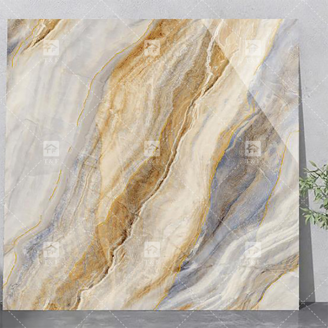 Luxo Full Body Marble High Brilhante Porcelana vidrado azulejos para sala de estar