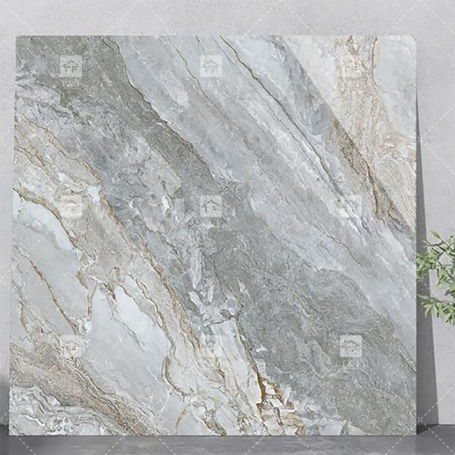Luxo Full Body Marble High Brilhante Porcelana vidrado azulejos para sala de estar