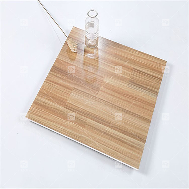 600x600mm Chapas de piso rústicas de corpo inteiro Tecido de madeira Superfície de porcelana não escorregadia
