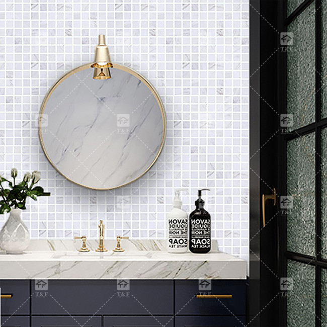 Classic Carrara Natural Marmore Stone mosaico porcelana azulejos para o chão e parede