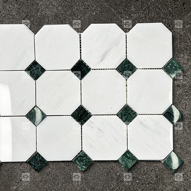 Classic Carrara Natural Marmore Stone mosaico porcelana azulejos para o chão e parede