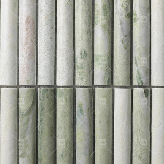 Padrão de mármore 3D Arco longa faixa mosaico piso telha de parede para TV fundo cozinha backsplash