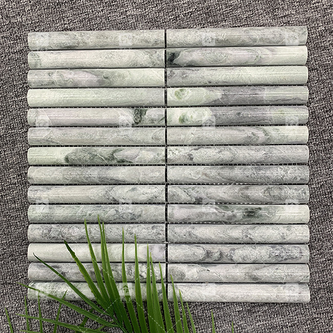 Padrão de mármore 3D Arco longa faixa mosaico piso telha de parede para TV fundo cozinha backsplash