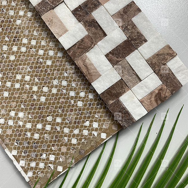 Pedra de mármore olhar mosaico azulejos superfície fosca decorar casa de banho cozinha backsplash