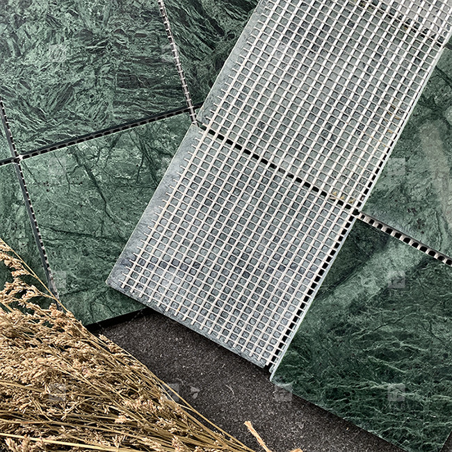 Mosaico de mármore natural polido Piscina azulejo verde Quadrado Decoração de casa