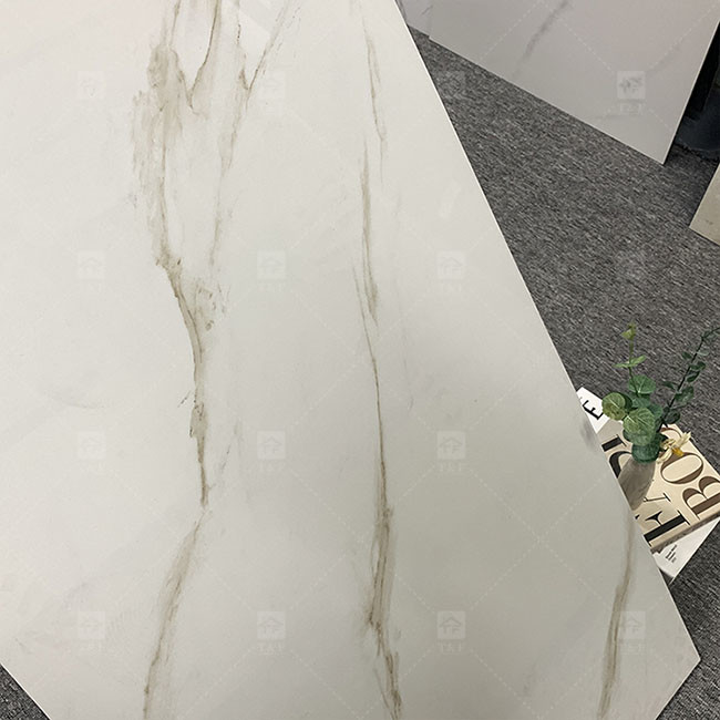 600x1200mm Carrara Branco Brilhante Alto Lustrado Vidrado Chapa Para Piso Marmorizado Chapas de Porcelana