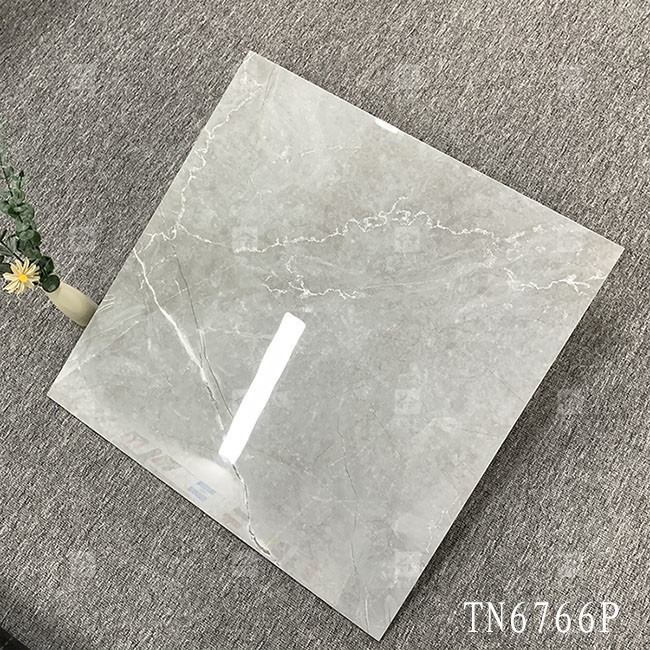 Corpo inteiro Cinza Cor Mármore Olhar Porcelana Luminosa Telhas Para Interior Piso E Parede