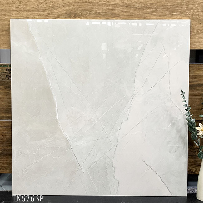 Corpo inteiro Cinza Cor Mármore Olhar Porcelana Luminosa Telhas Para Interior Piso E Parede