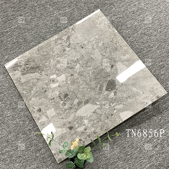Corpo inteiro Cinza Cor Mármore Olhar Porcelana Luminosa Telhas Para Interior Piso E Parede