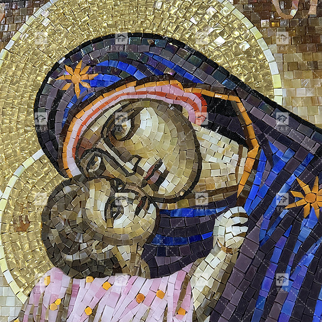 Mosaico mosaico pintura arte mural restaurante sala de estar decoração de parede interior mosaico mural