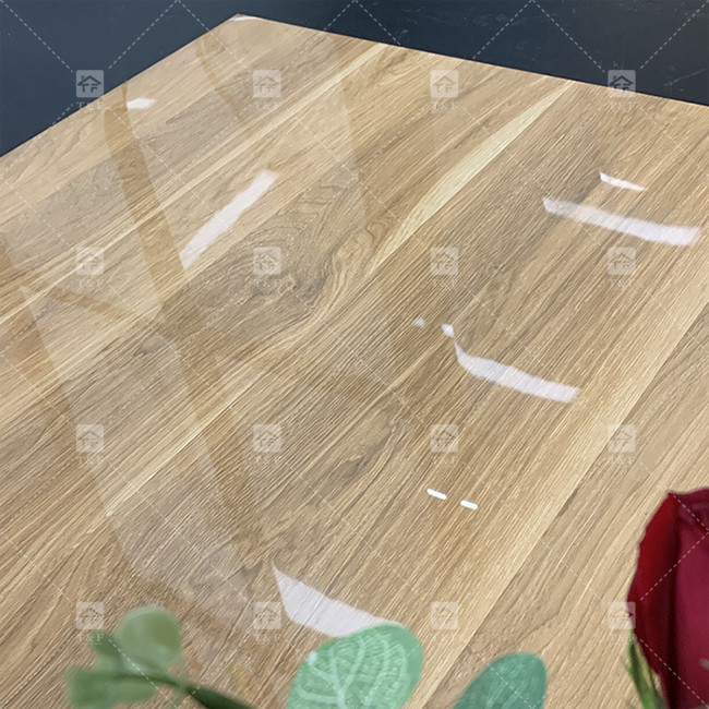 Alta brilhante interior de madeira olhar porcelana telha de piso antiderrapante polido vidrado porcelana telhas de sala de estar para piso