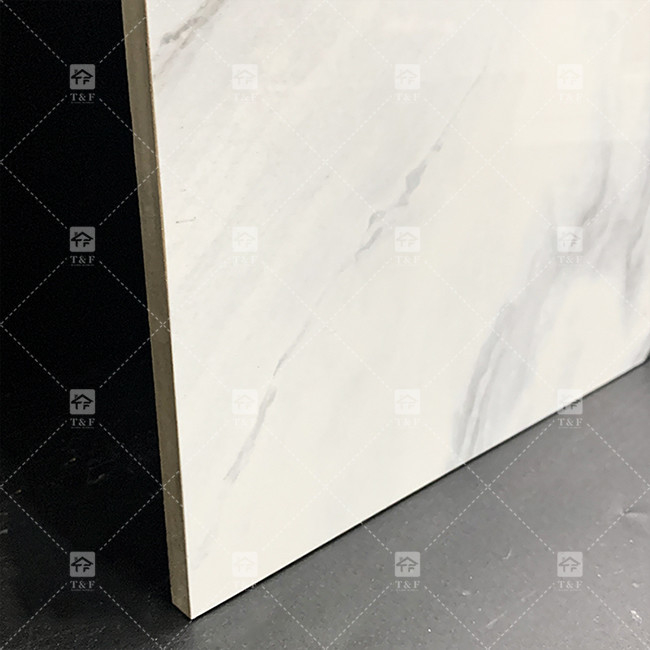 Panda Marmo Branco Olhar Porcelana 600x1200mm Chapa para sala de estar Decoração de parede Pedra de luxo para shoppings