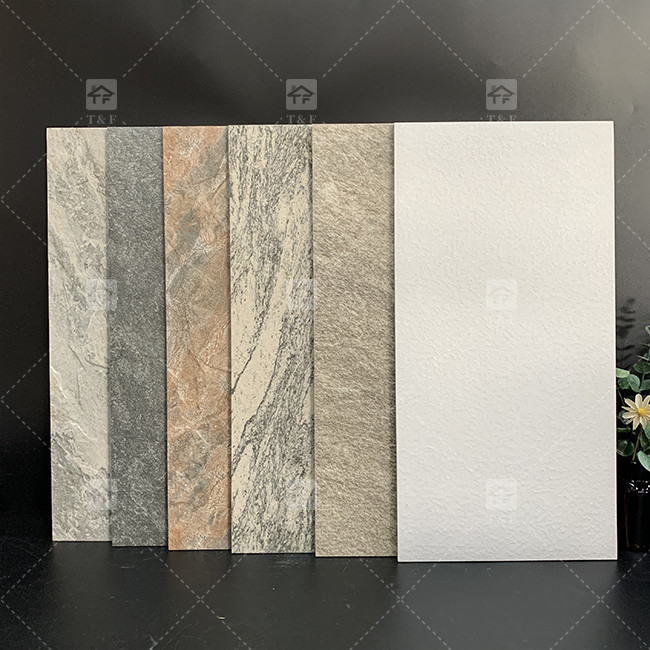 300x600mm Chapas cerâmicas 3D foscas Decoração de parede exterior Chapas de porcelana para parede