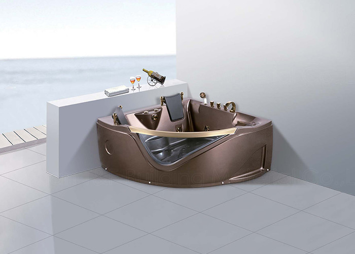 Cuba de Jacuzzi do banheiro de Hydromassage com a instalação de canto de 2 assentos