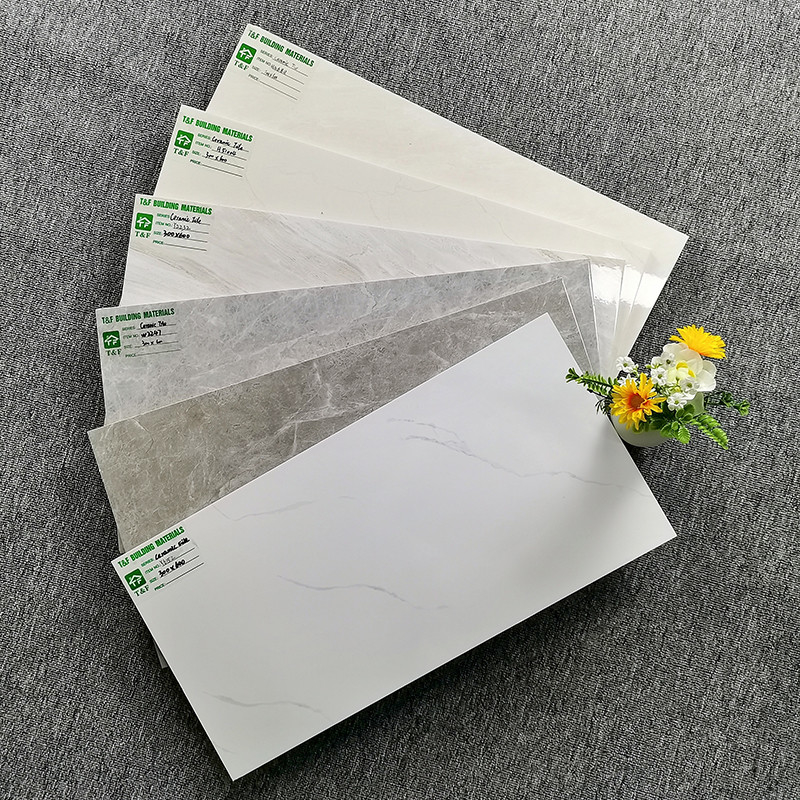 banheiro interior vitrificado 300x600MM das cores dos cinzas dos azulejos