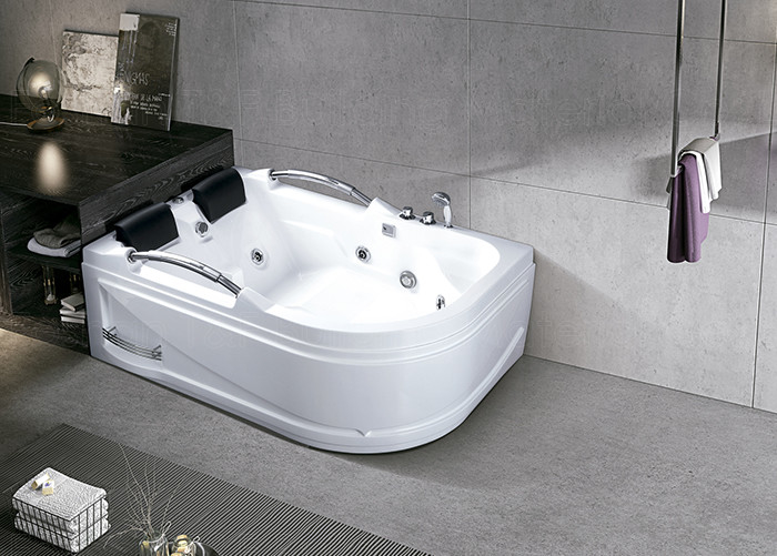 Bolha de ar contornada da banheira 2 acrílicos brancos internos do canto do Jacuzzi